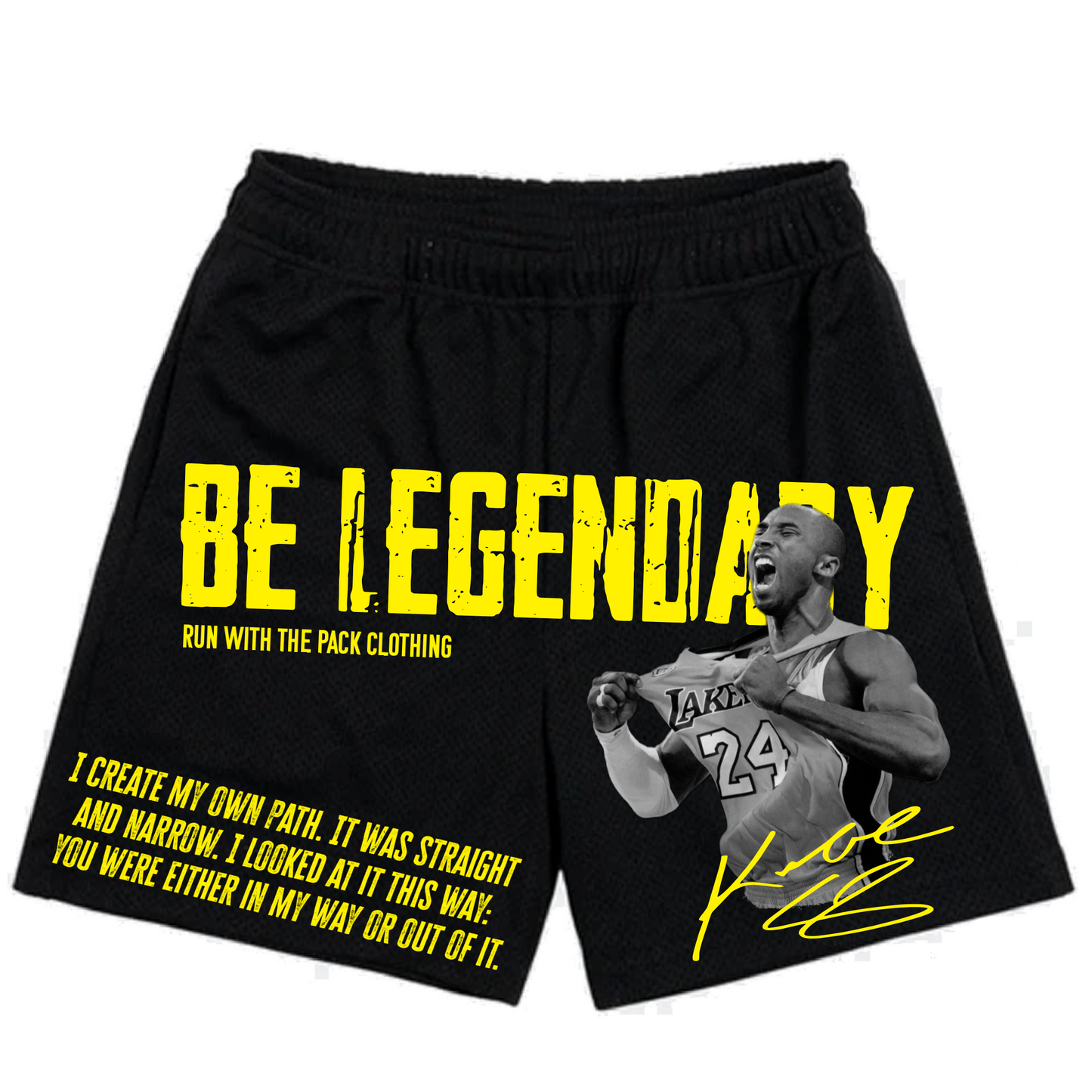 “Kobe” Be Legendary Shorts (Yellow)